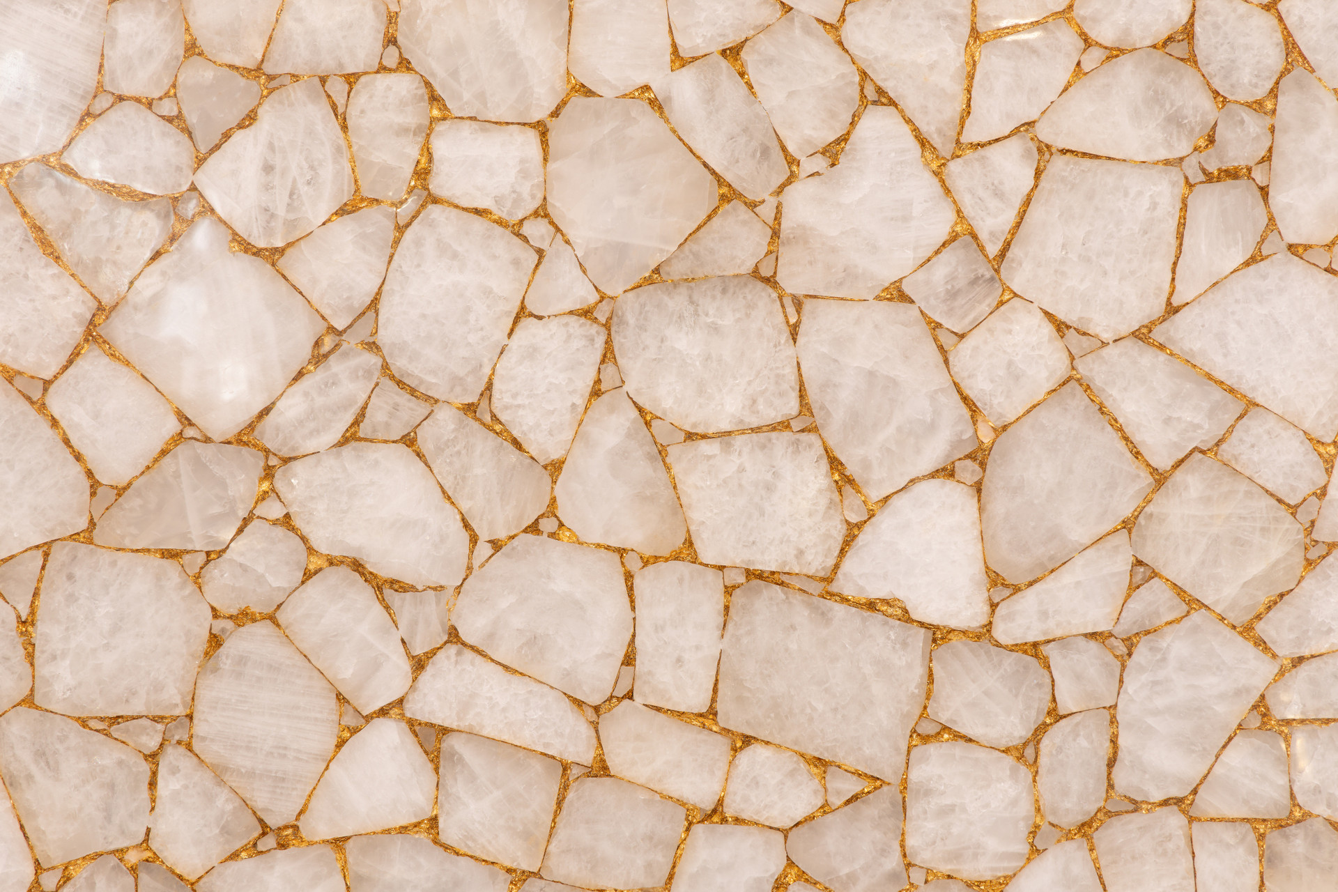 White Quartz + Golden Leaf